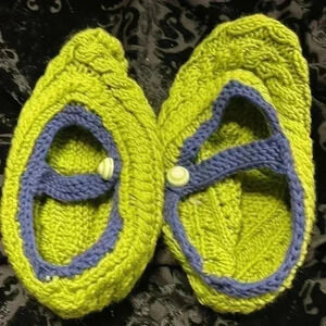 Hand knit women’s slippers. Size 9 / 10
